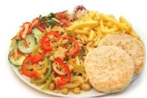 kipfilet met paprika, champignons en uien